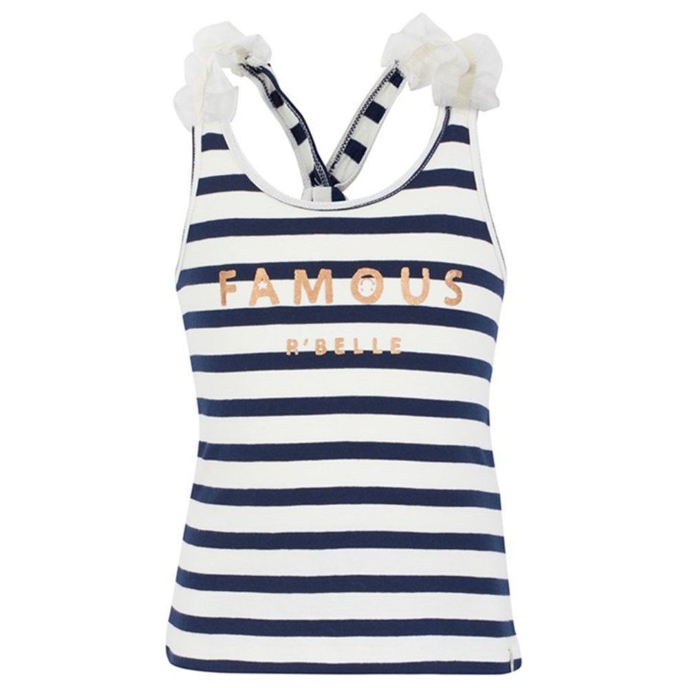 Scotch R'Belle  Famous Blue and Cream Tank Top